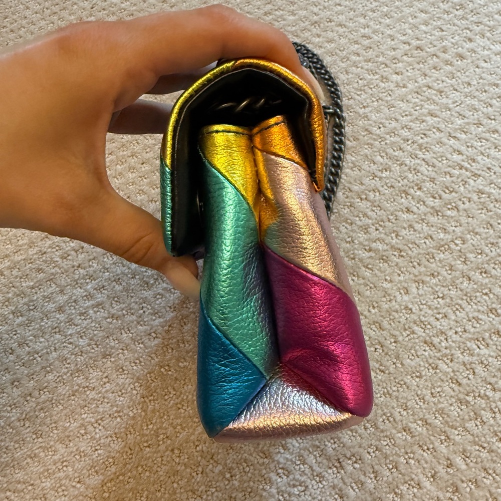 Kurt Geiger Multicolor Rainbow Crossbody Bag with Chain Strap Purse Colorful - Picture 4 of 10